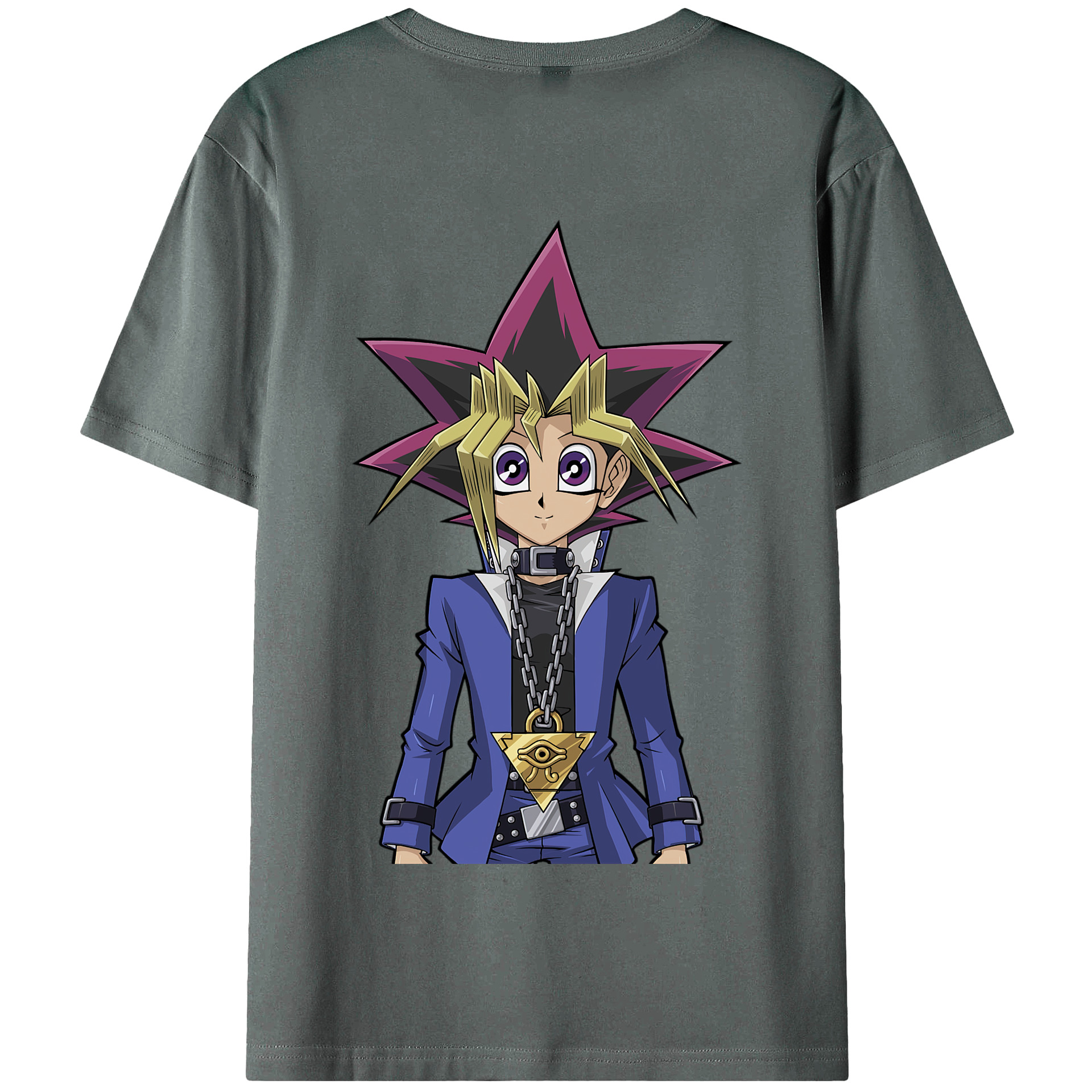（画像用） 遊☆戯☆王 Yu-Gi-Oh! 綿100％半袖Tシャツ（背面プリント）
